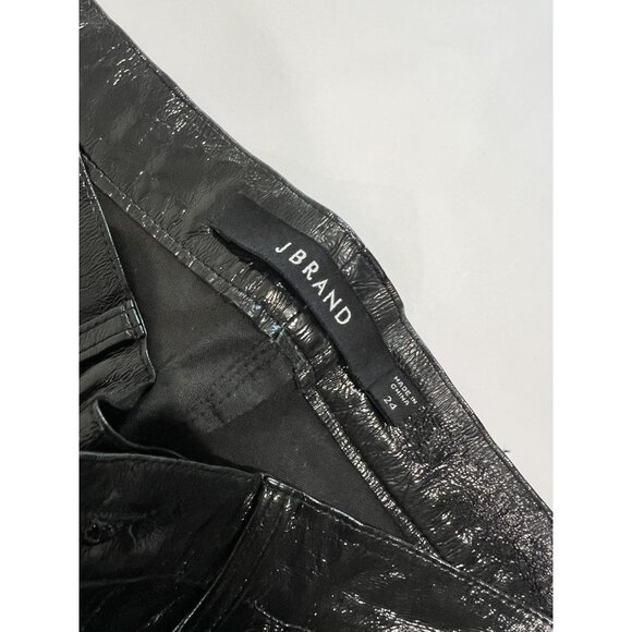 J Brand Patent Lamb Leather Straight Leg Jeans in Black - Picture 9 of 9